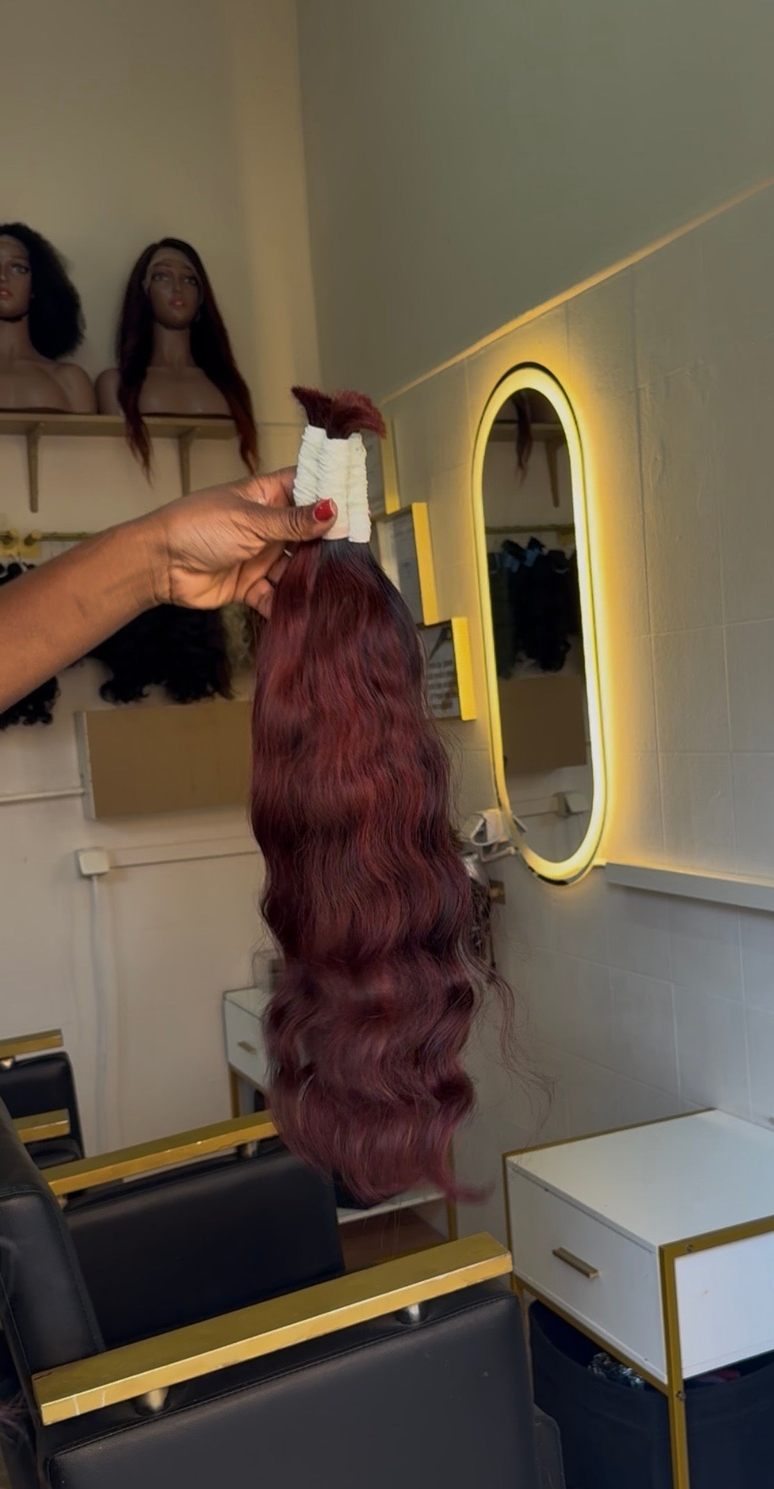 Extensões de cabelo humano (Ruivo)