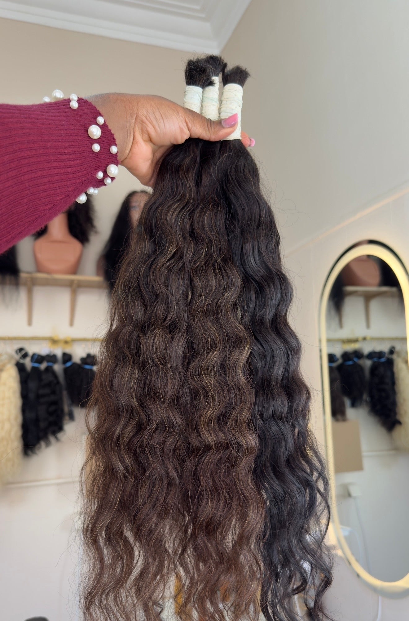 Extensões de cabelo humano