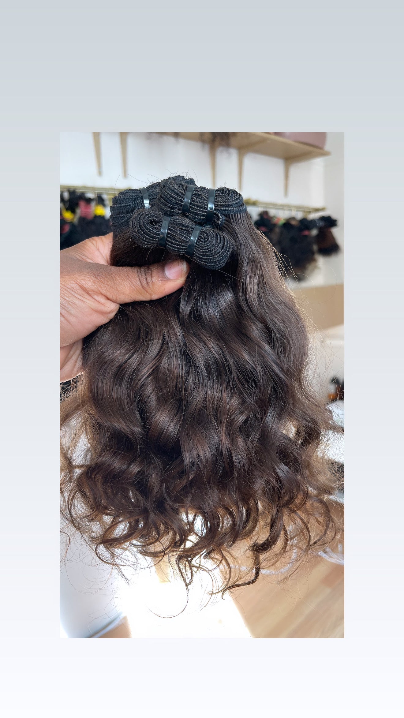 Cabelo humano castanho claro