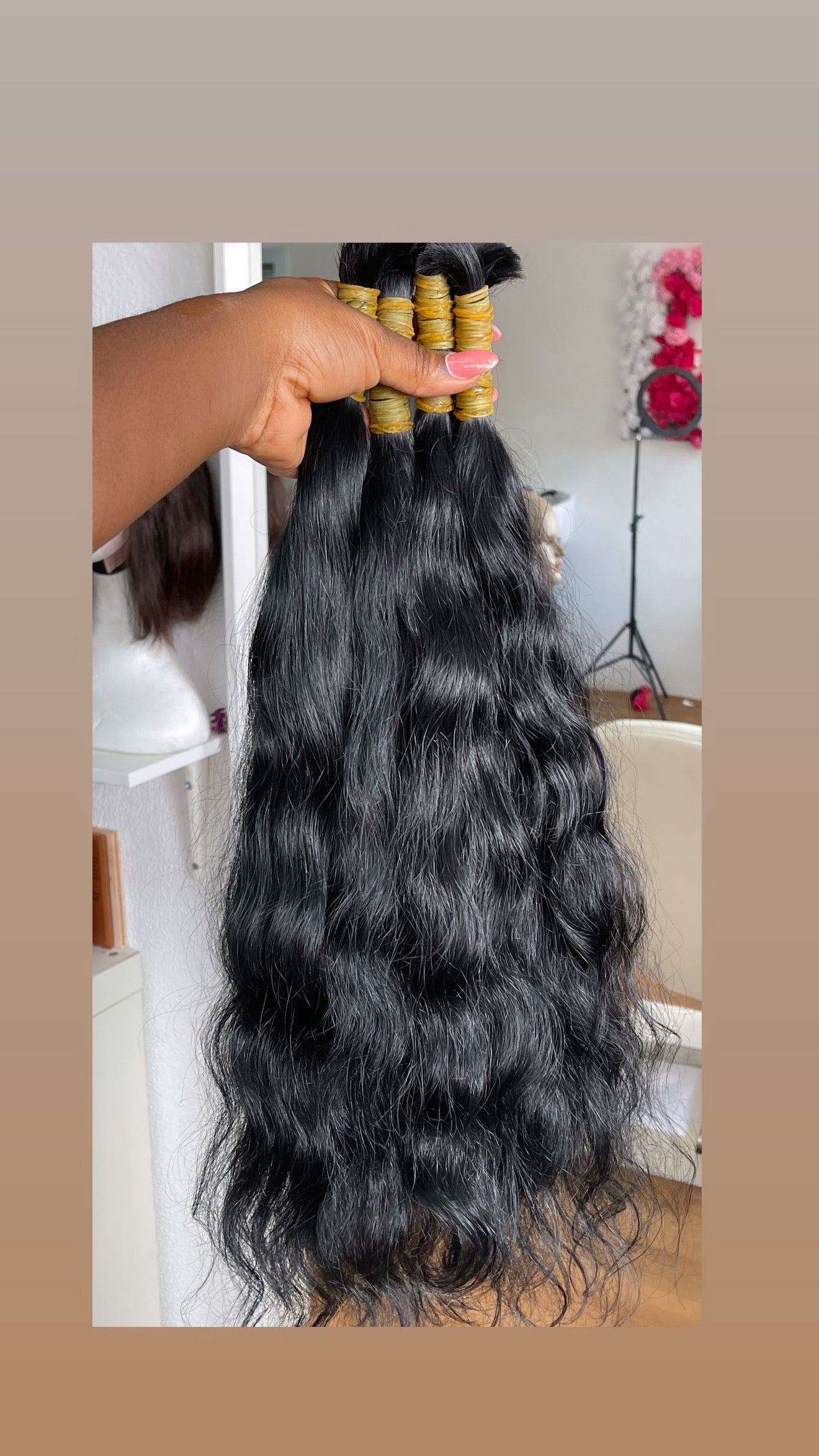 Extensões de cabelo humano