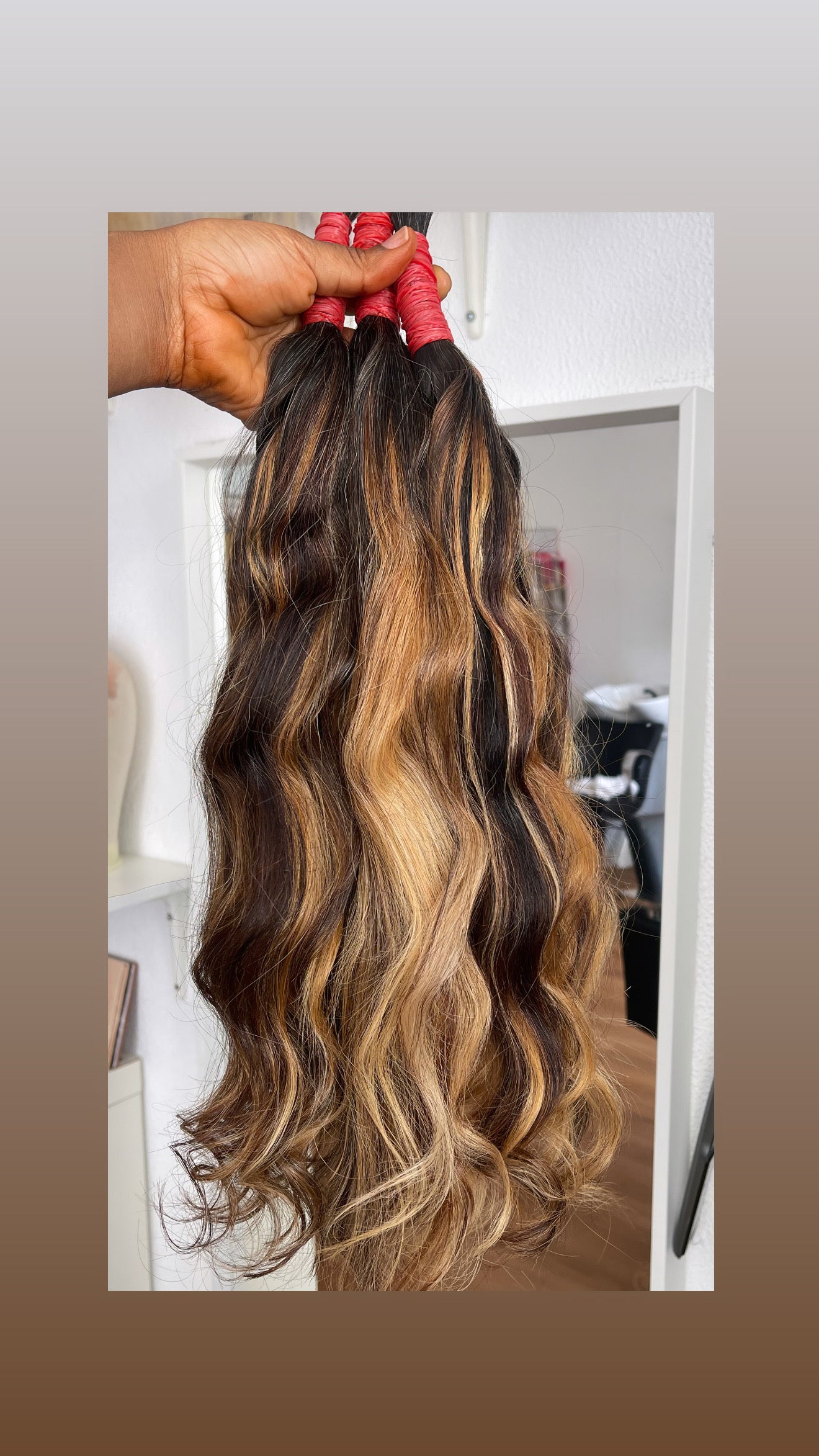 Extensões de cabelo humano