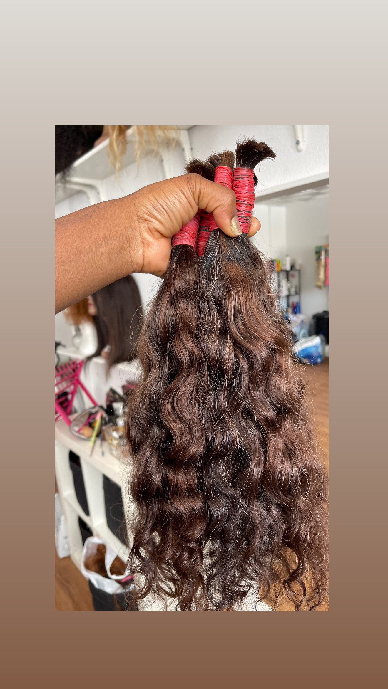 Extensões de cabelo humano