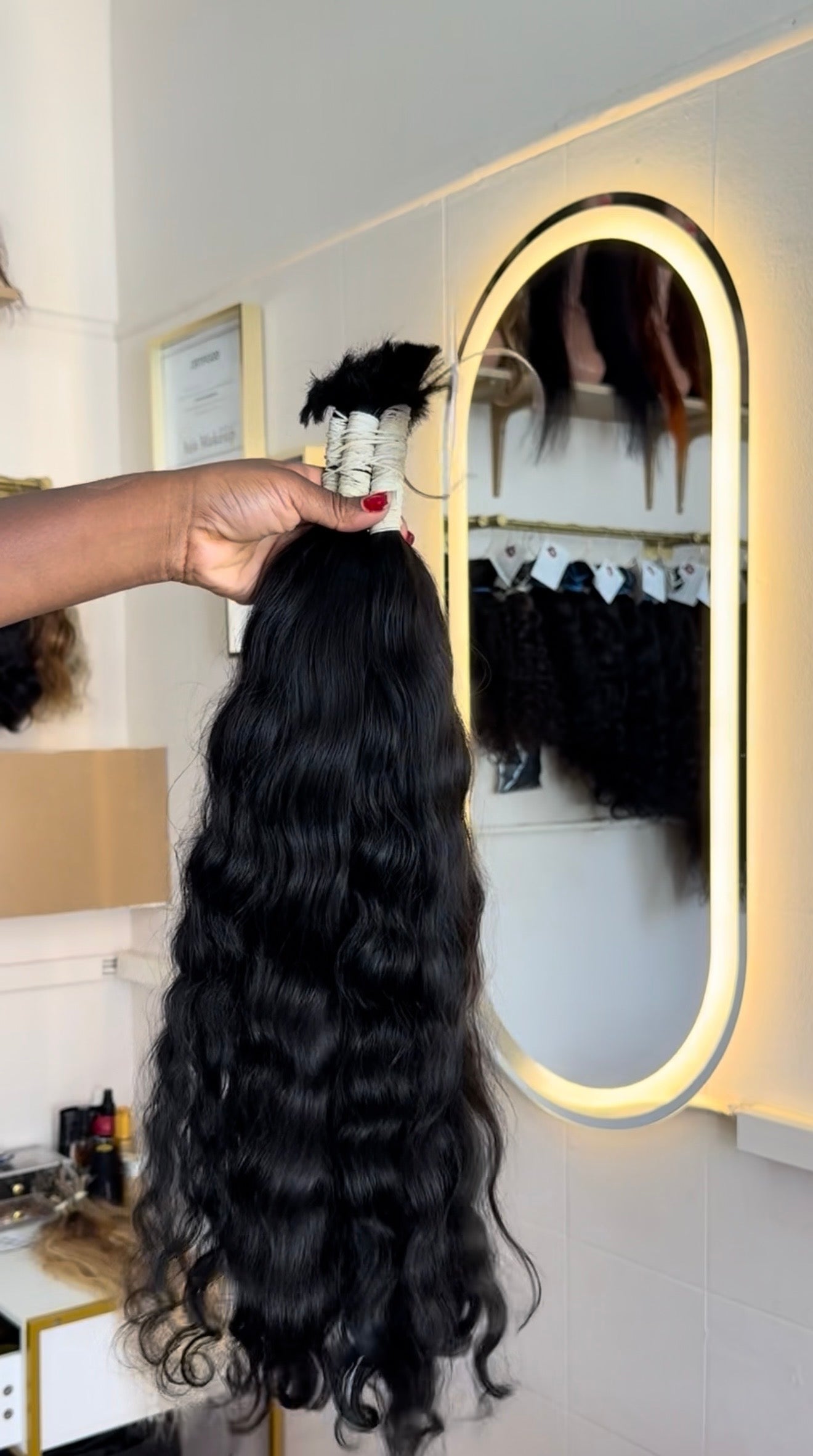 Extensões de cabelo humano