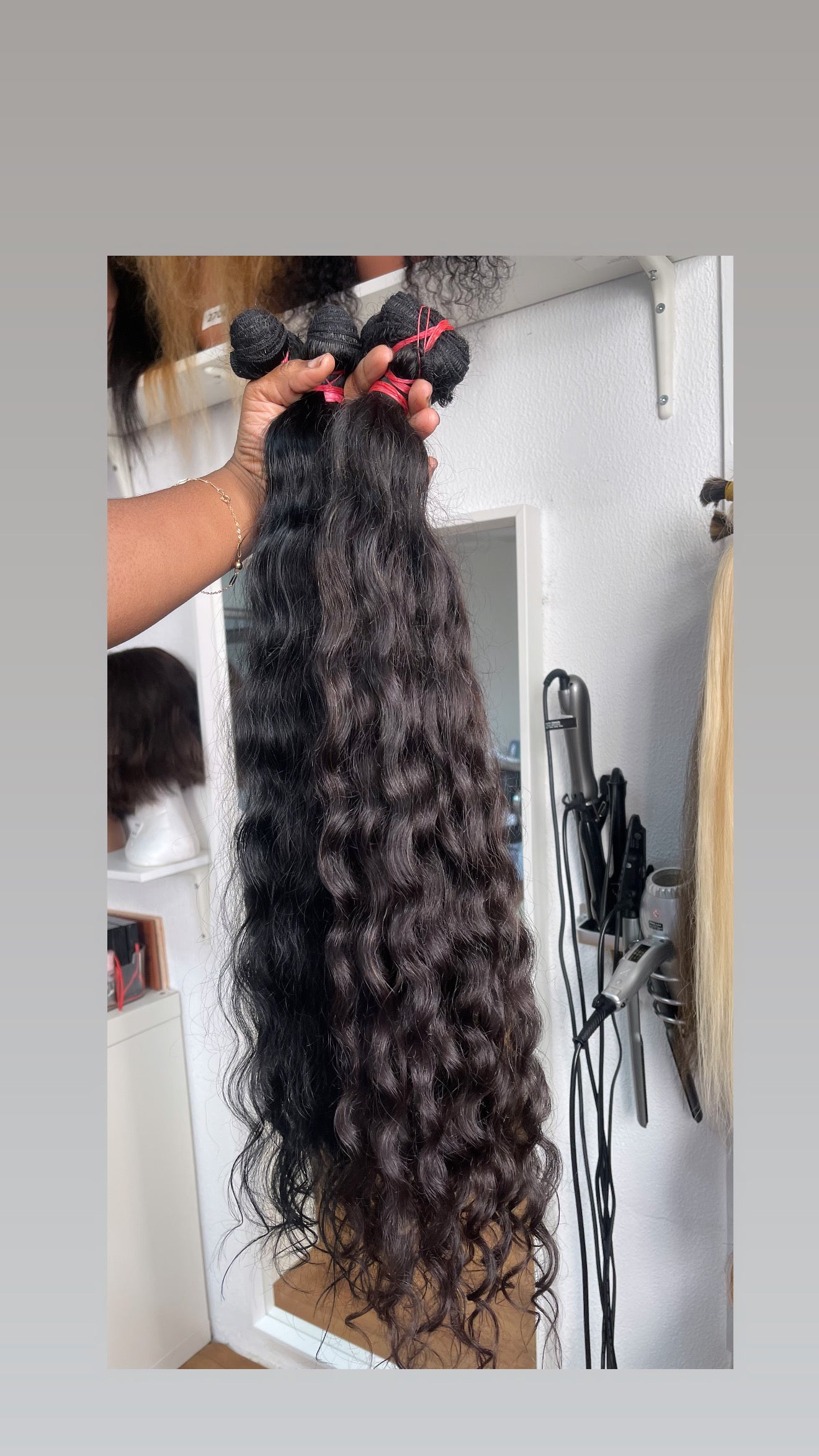 Extensões de cabelo humano cacheado