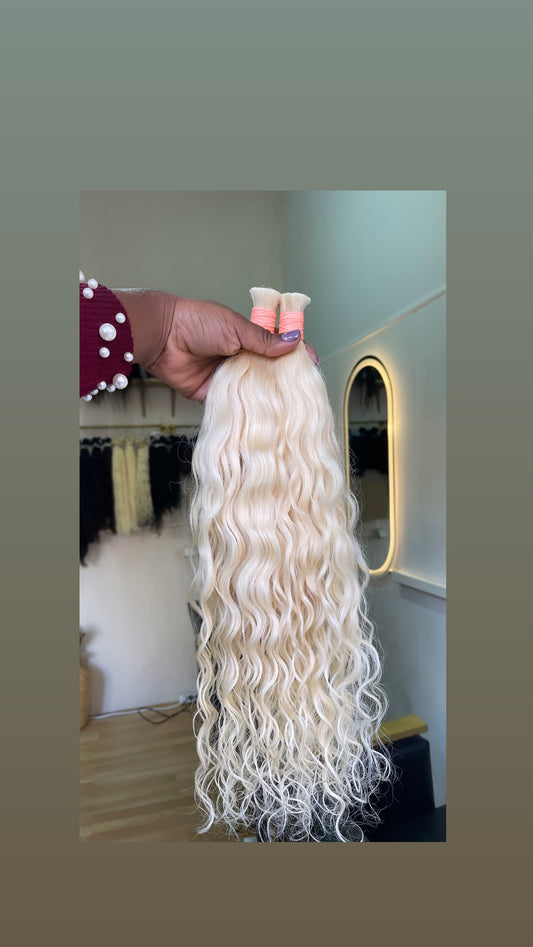 Extensões de cabelo humano loiro
