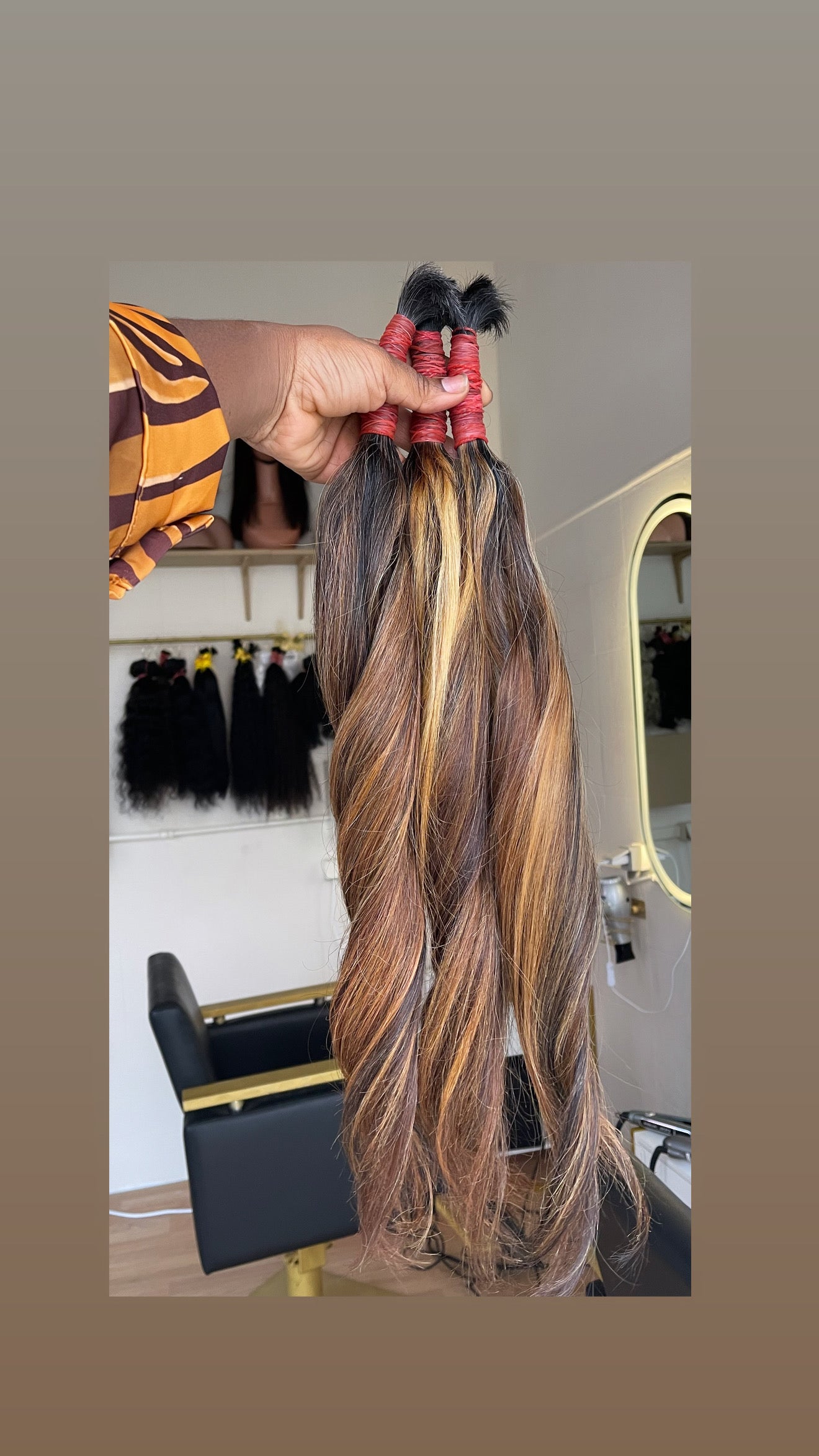 Extensões de cabelo humano