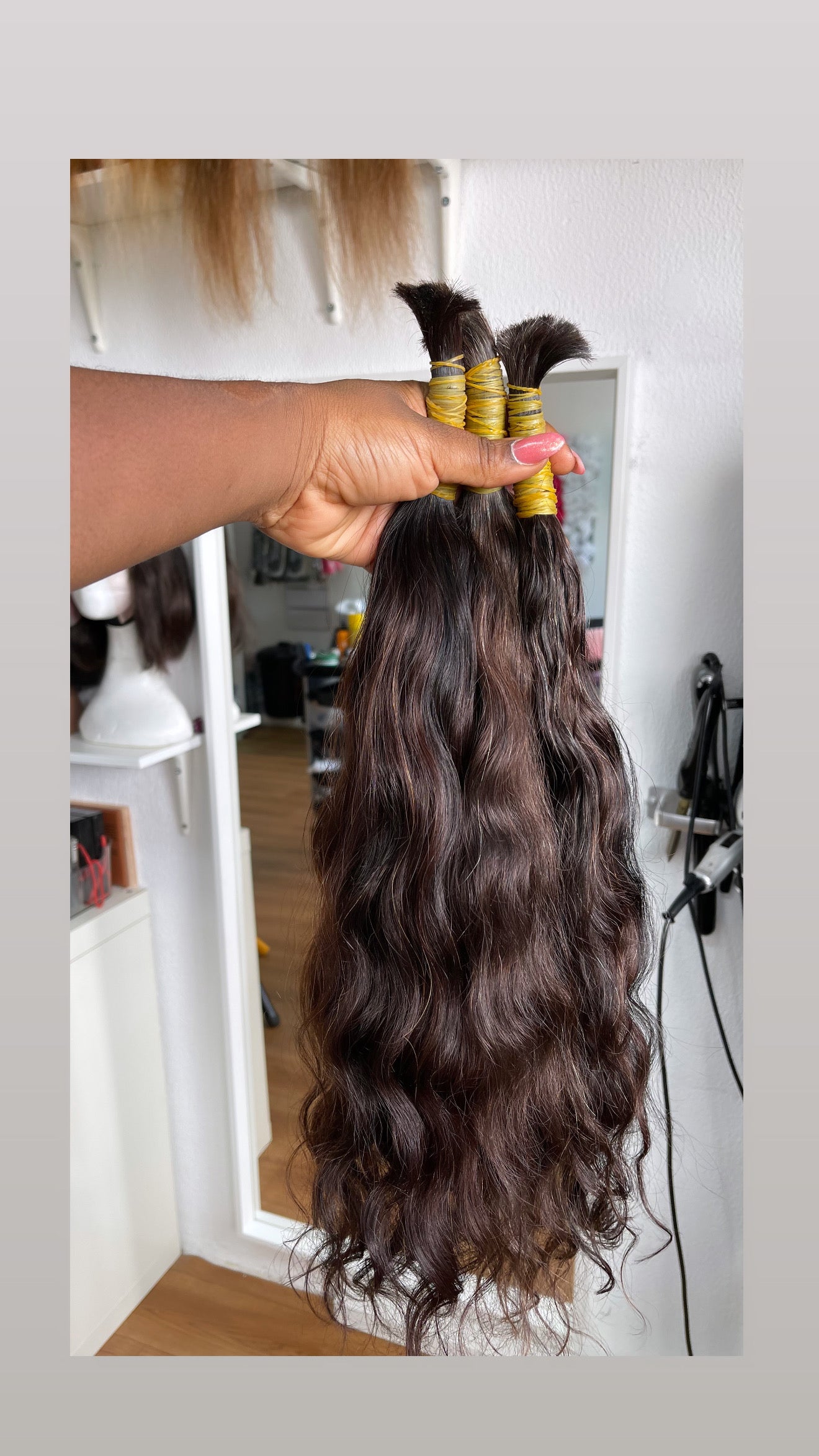 Extensões de cabelo humanos