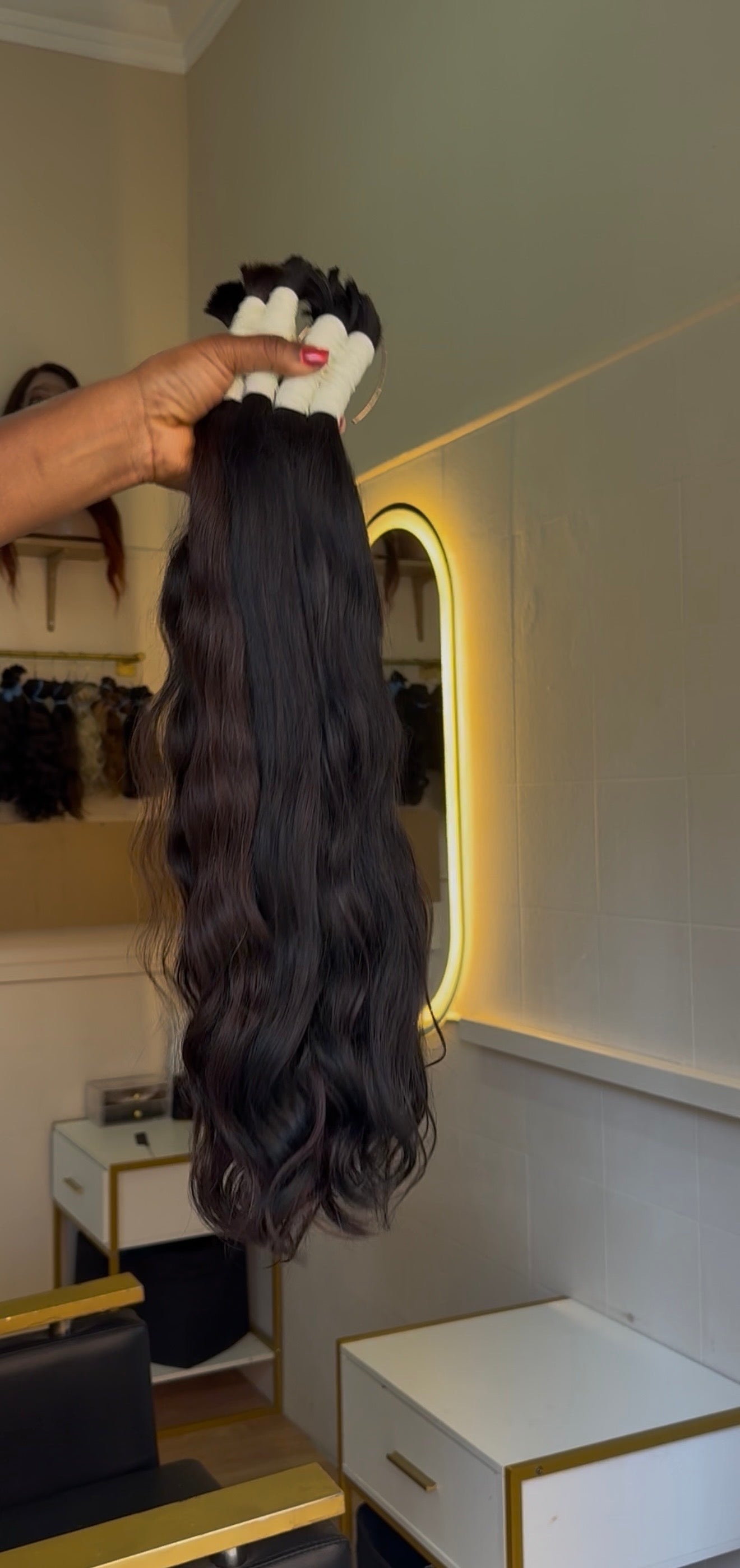 Extensões de cabelo humano