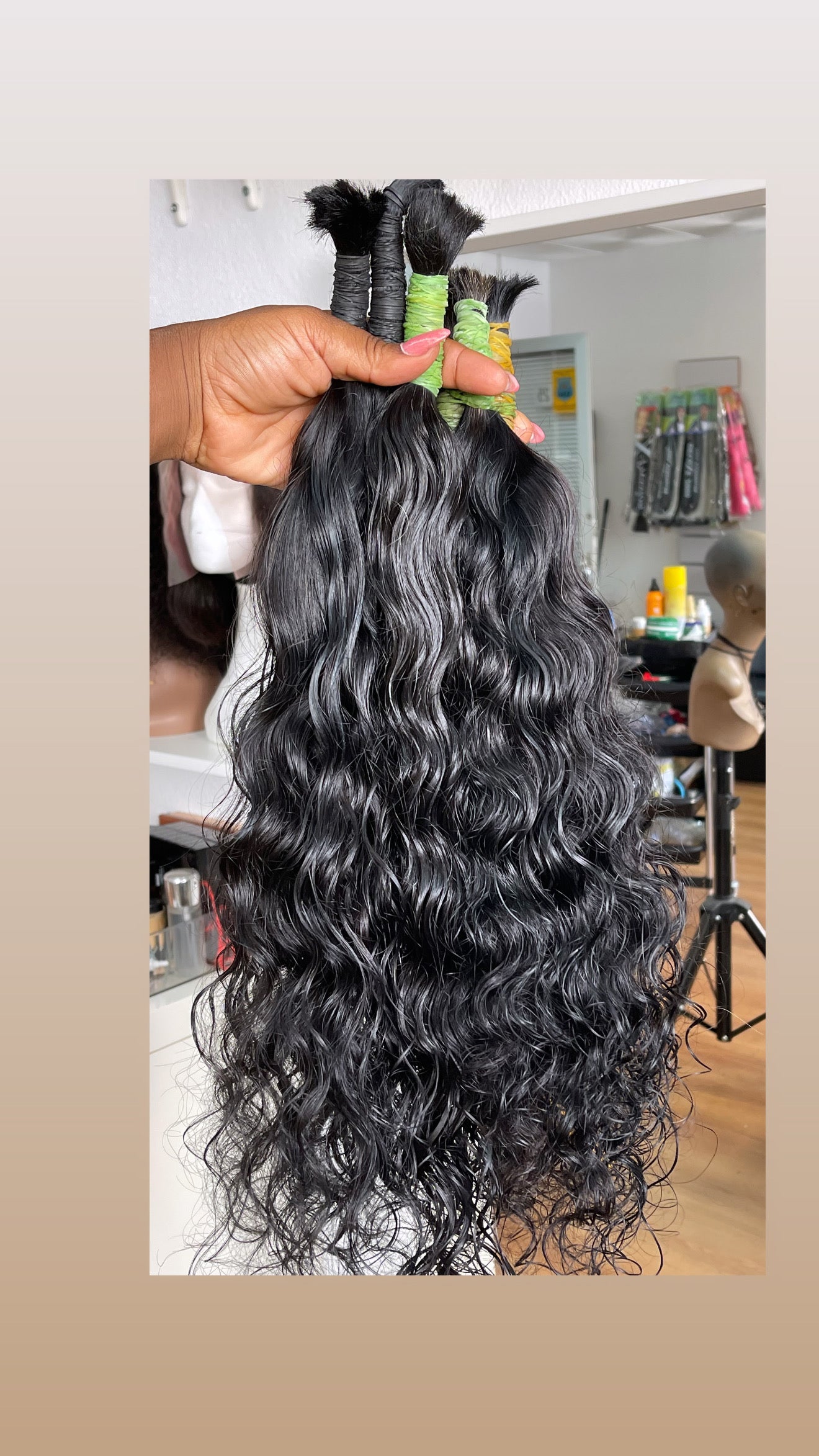 Extensões de cabelo humano cacheado