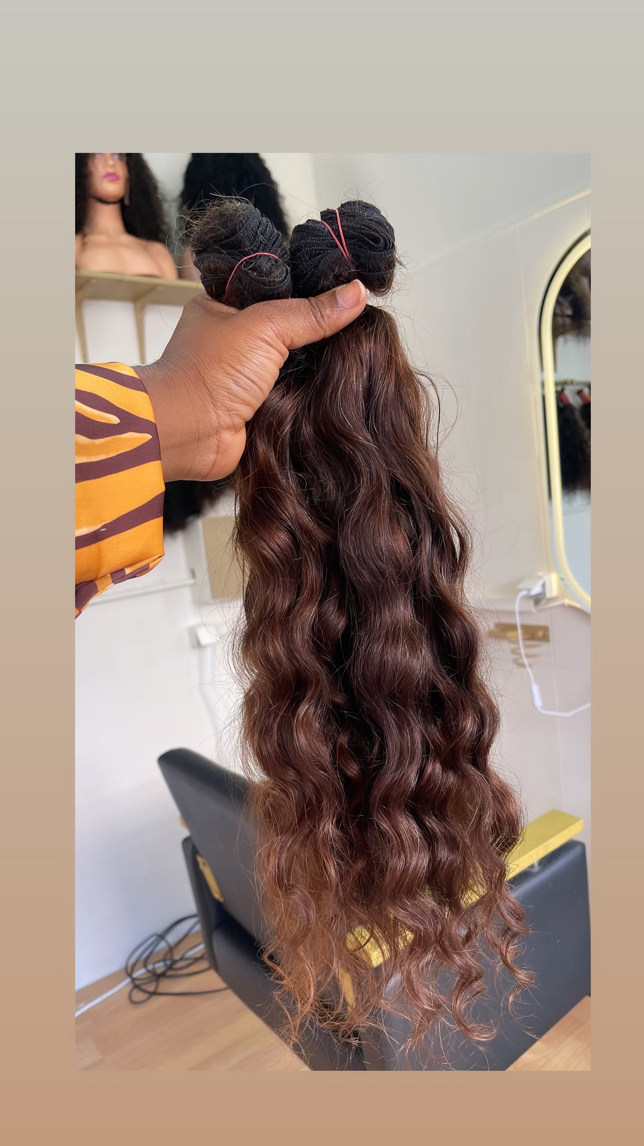 Extensões de cabelo humano