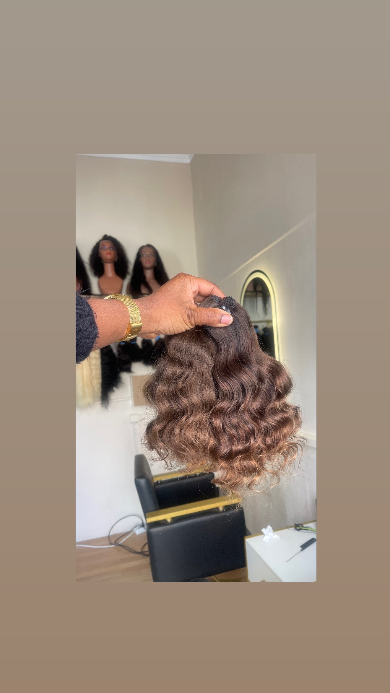 Cabelo humano castanho claro