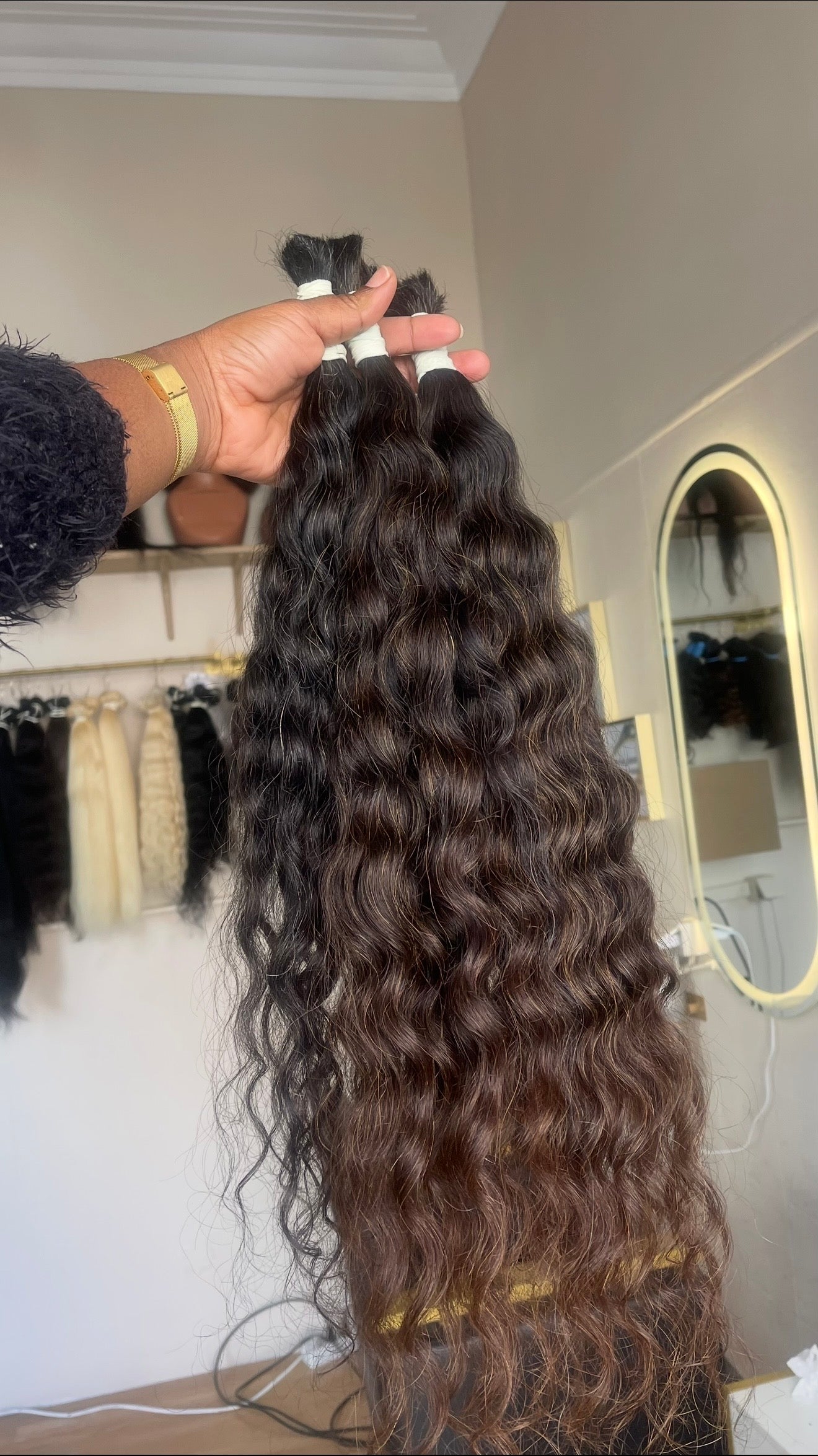 Extensões de cabelo humano
