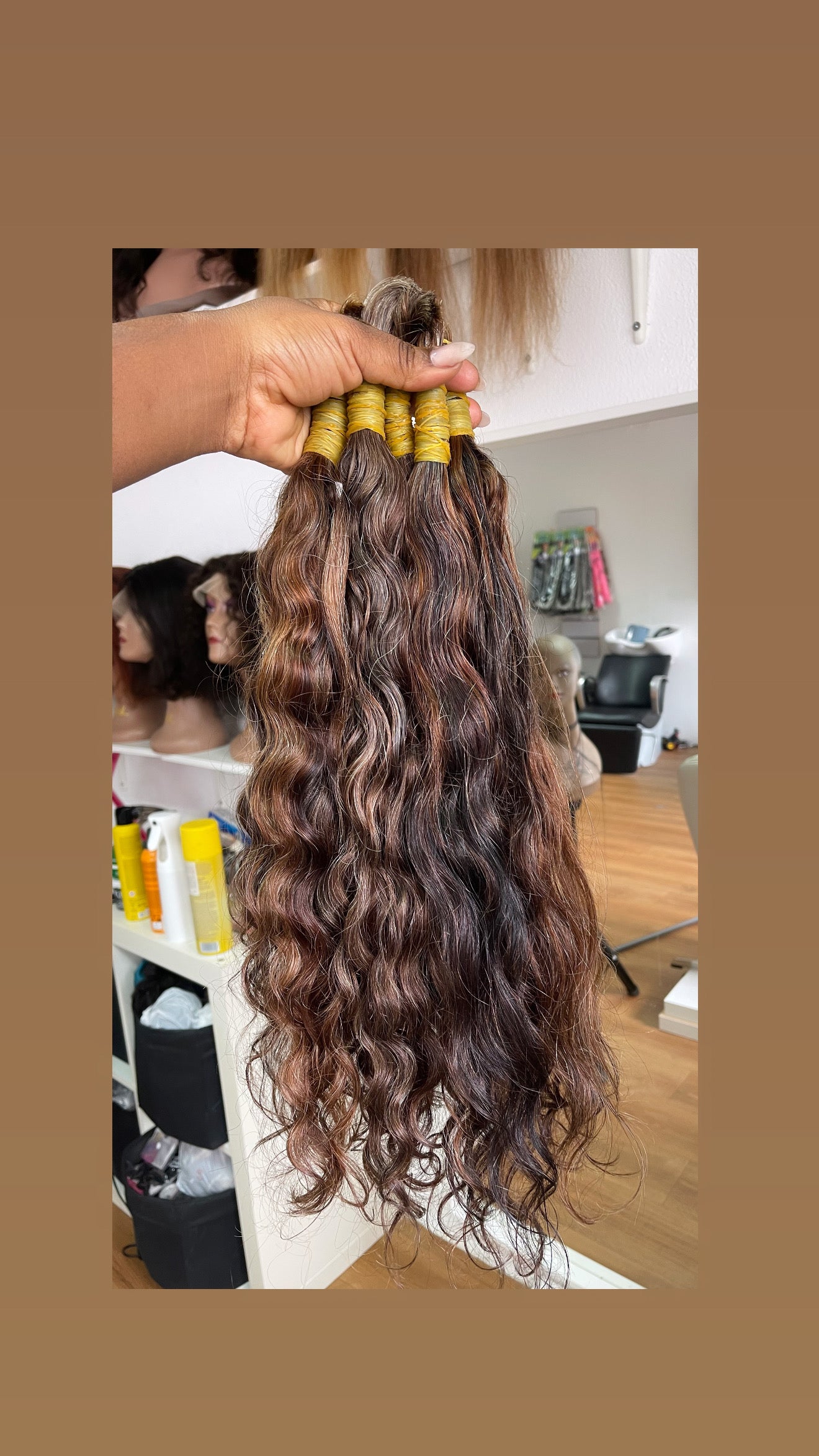 Extensões de cabelo humanos