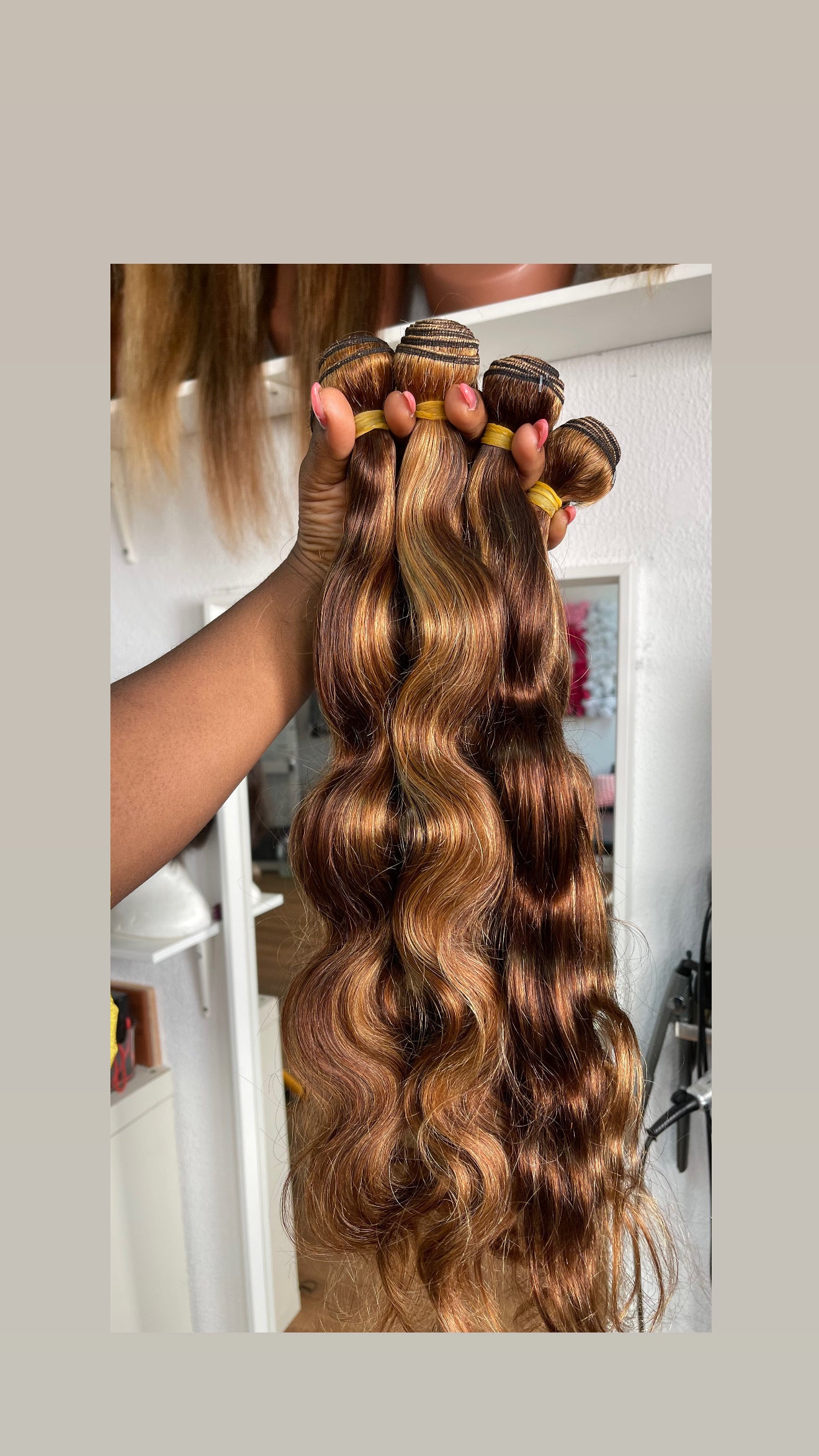 Extensões de cabelo humano
