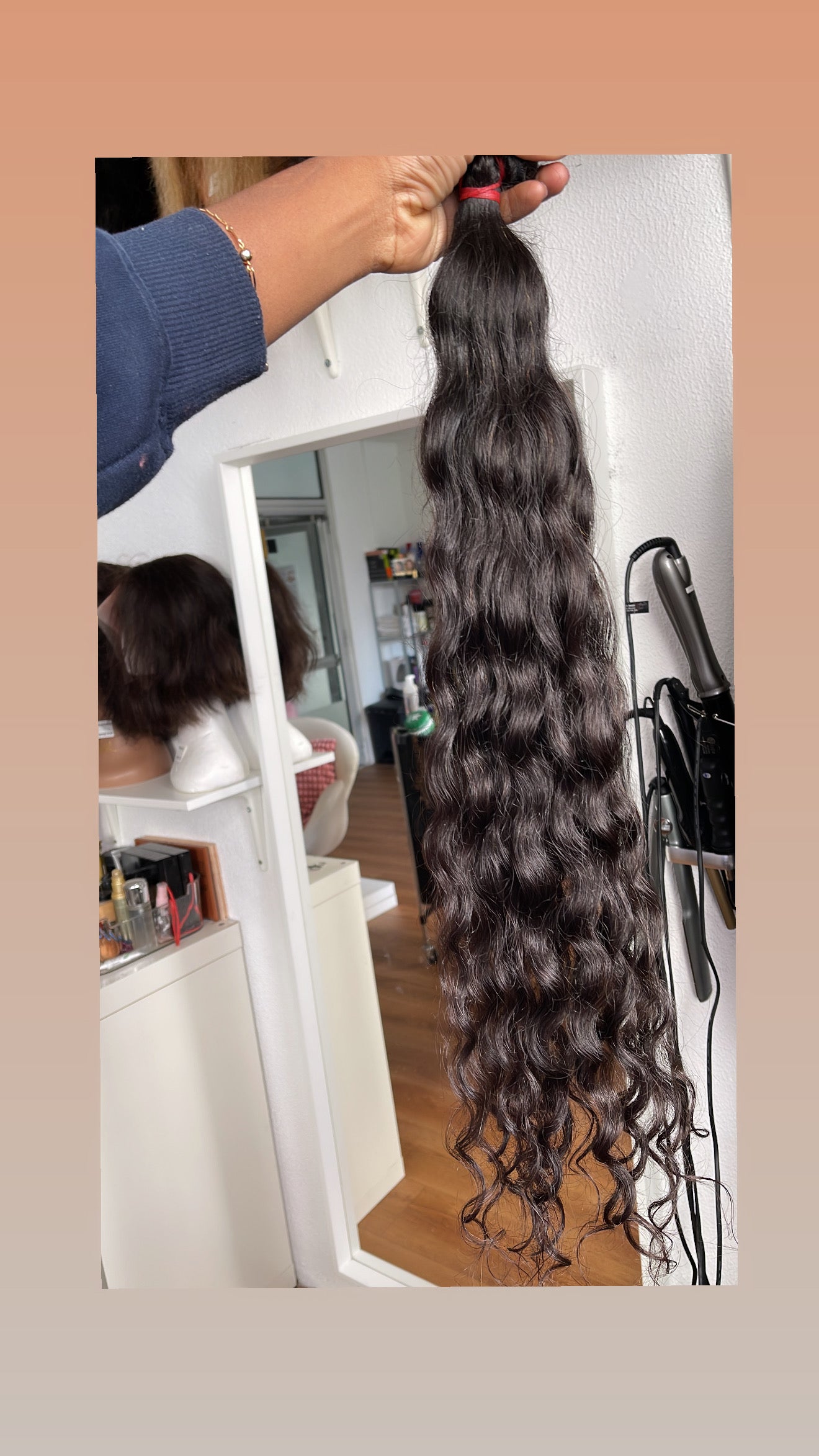 Extensões de cabelo humano cacheado
