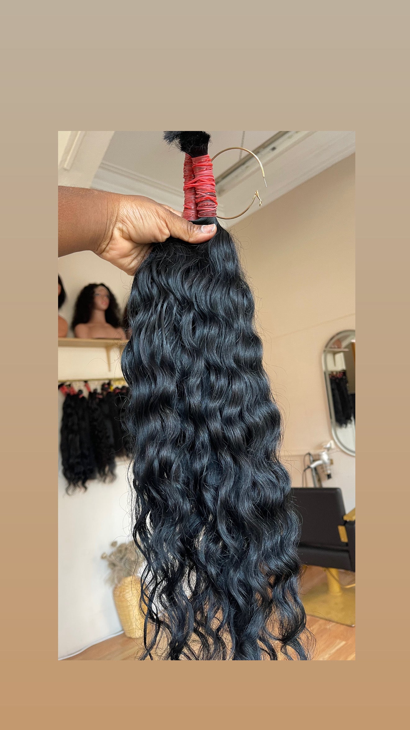 Extensões de cabelo humano cacheado