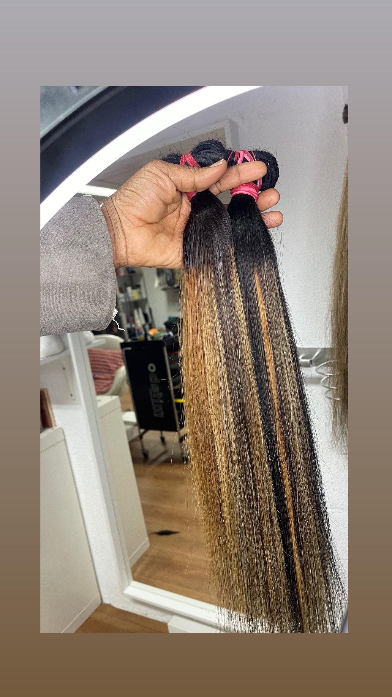 Extensões de cabelo humano