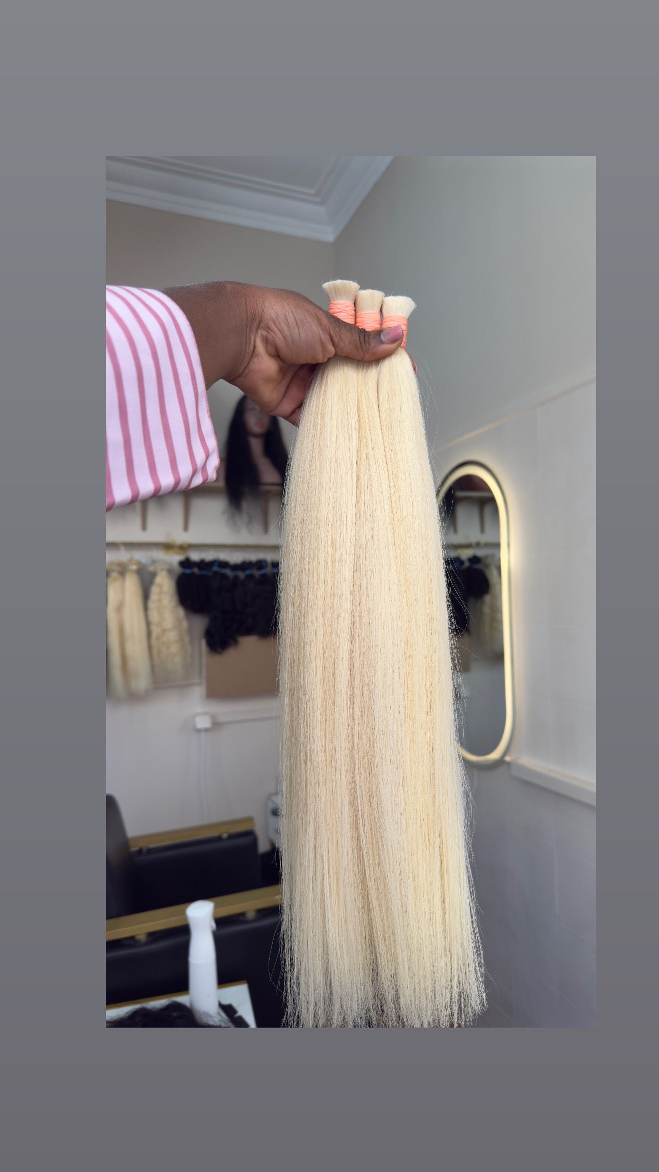 Extensões de cabelo humano loiro liso