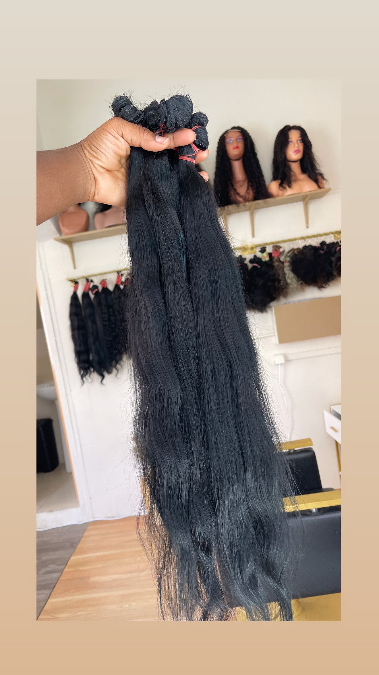 Extensões de cabelo humano