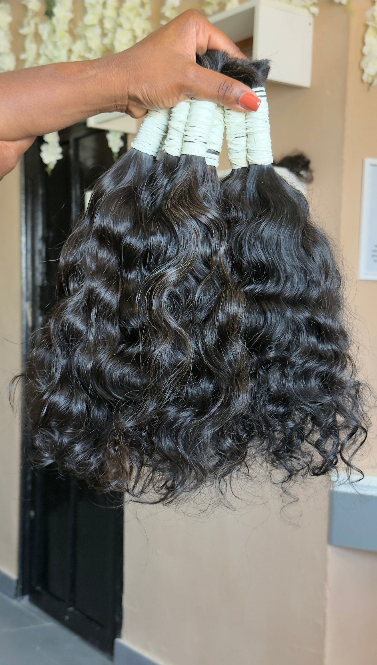 Extensões de cabelo humano (ondulado cacheado)