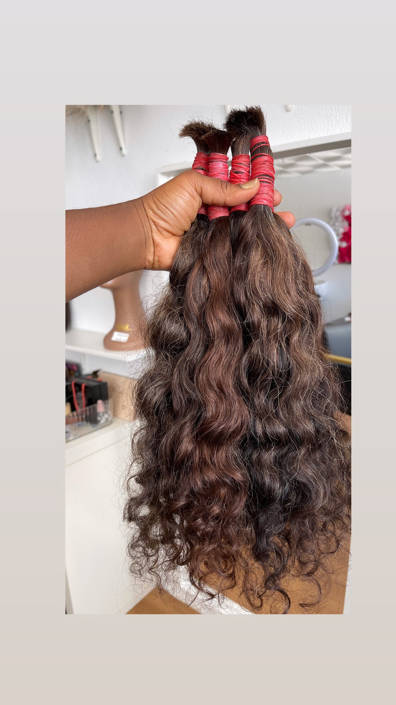 Extensões de cabelo humano