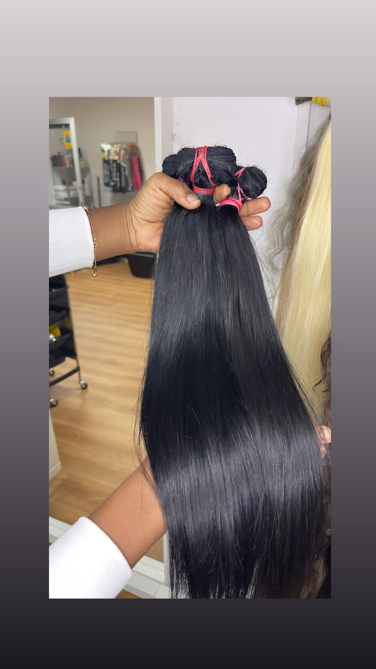 Extensões de cabelo humano