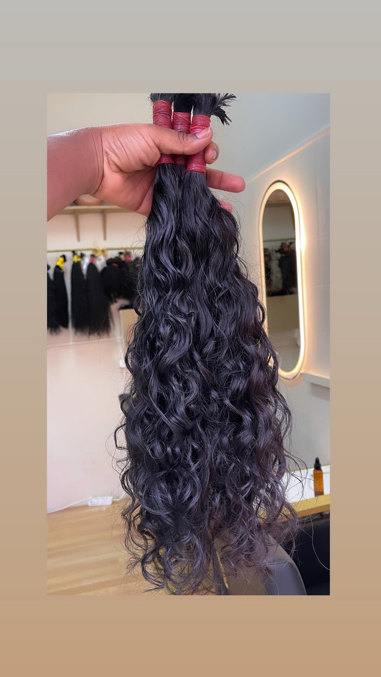 Extensões de cabelo humano cacheado