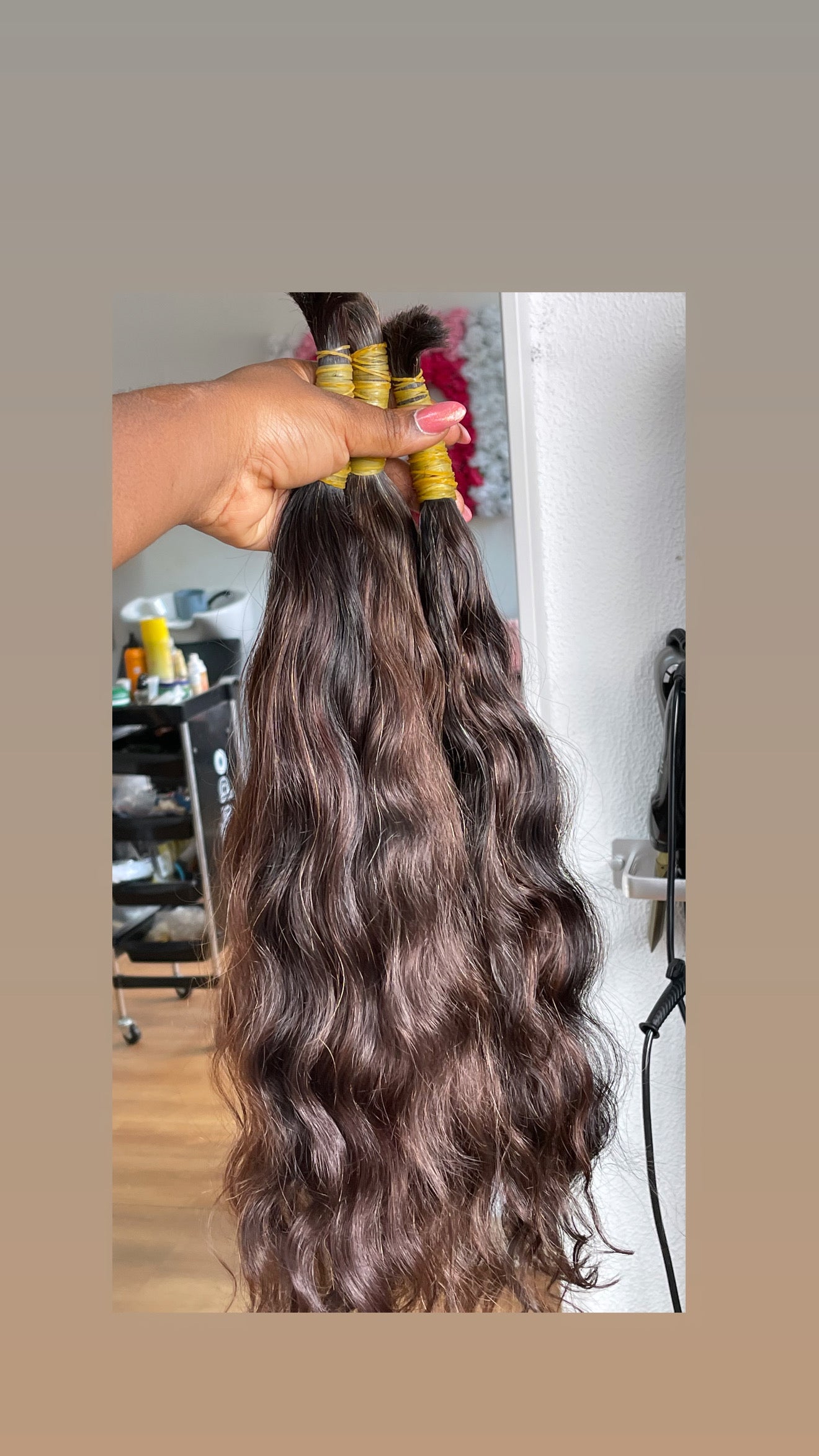 Extensões de cabelo humanos