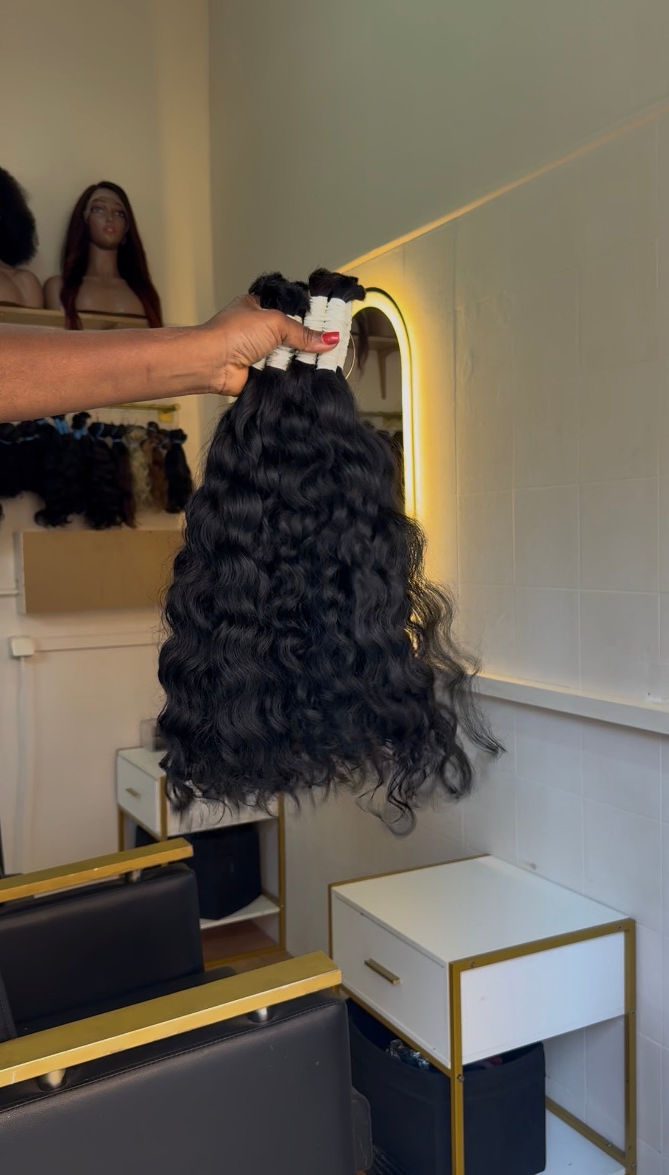 Extensões de cabelo humano