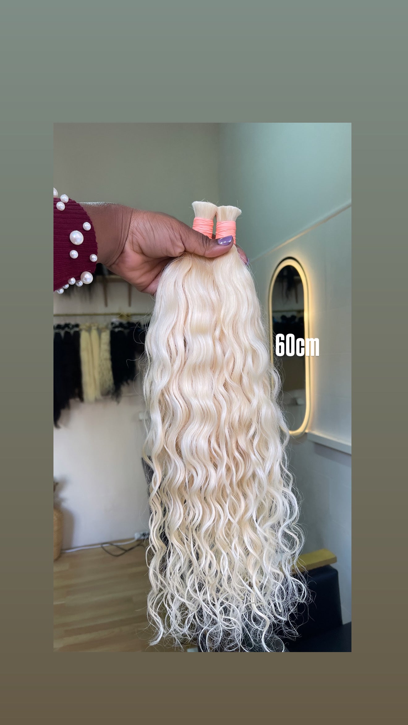 Extensões de cabelo humano loiro