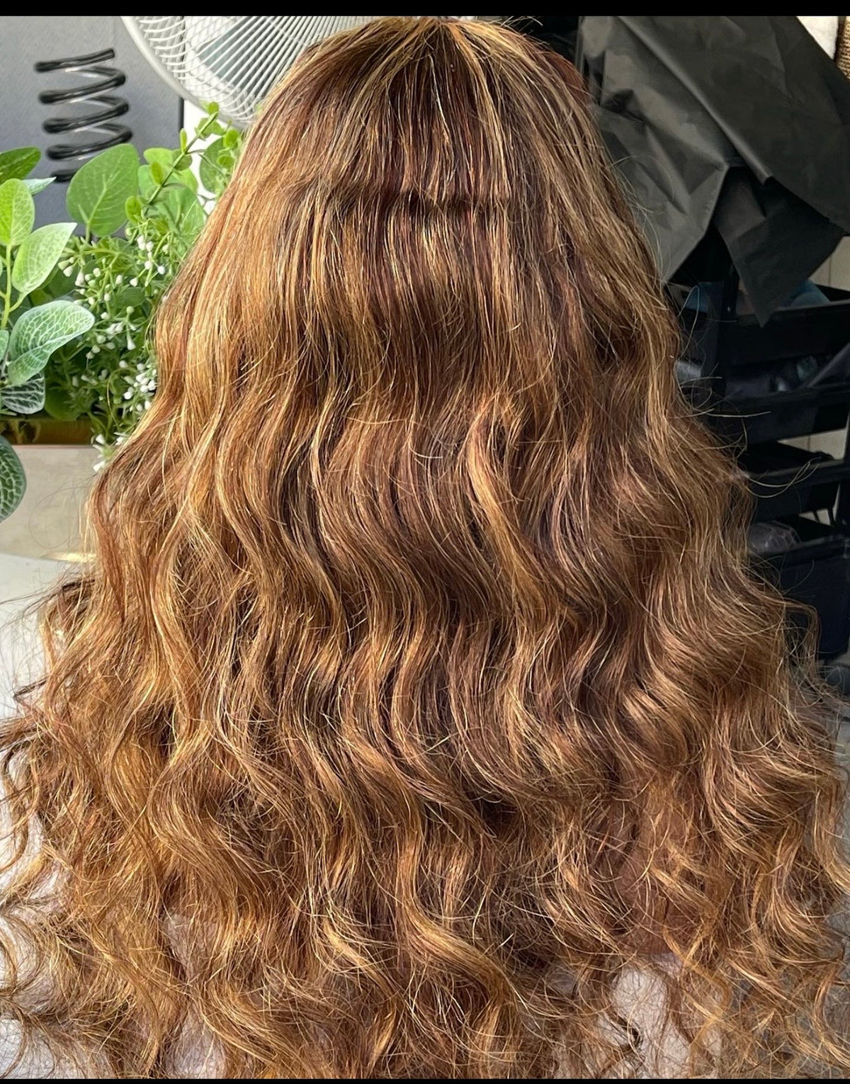 Peruca de cabelo humano mel