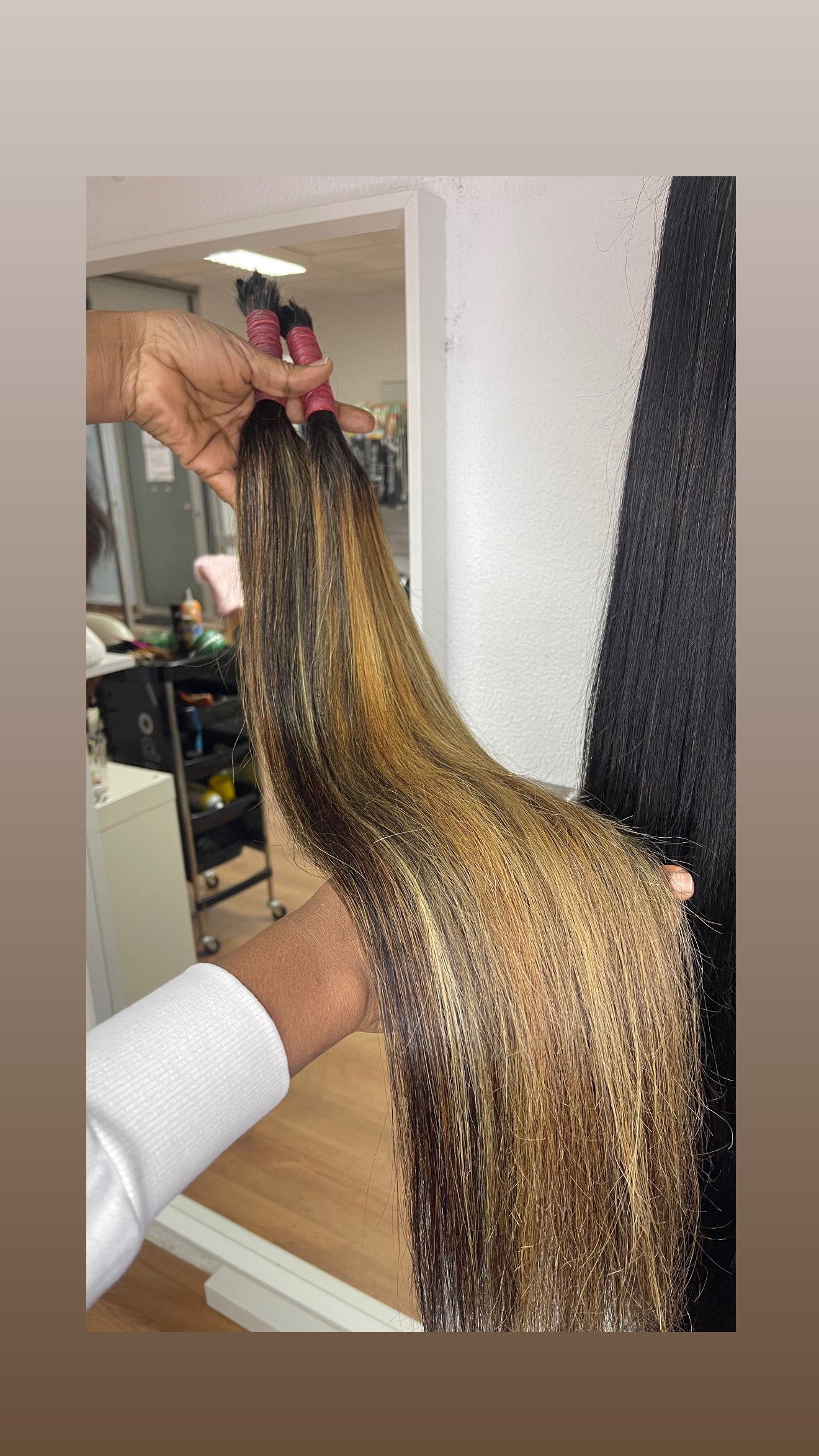 Extensões de cabelo humano