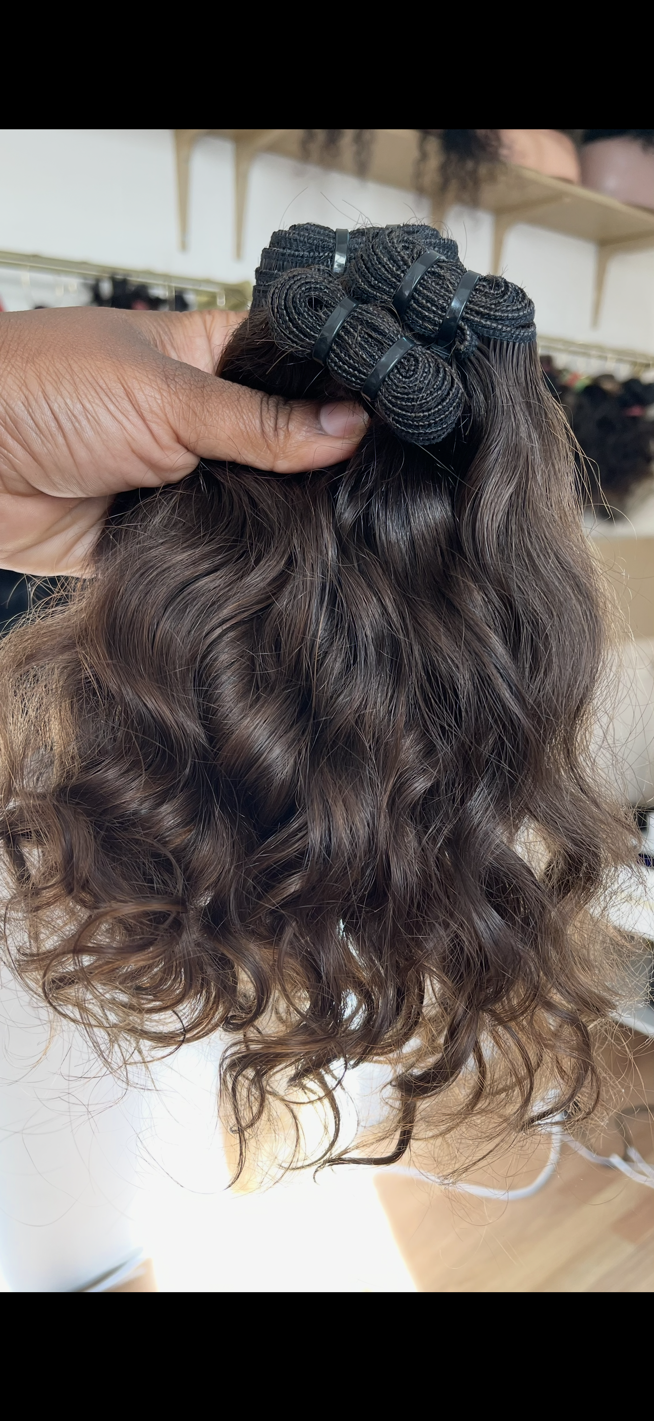 Extensões de cabelo humano