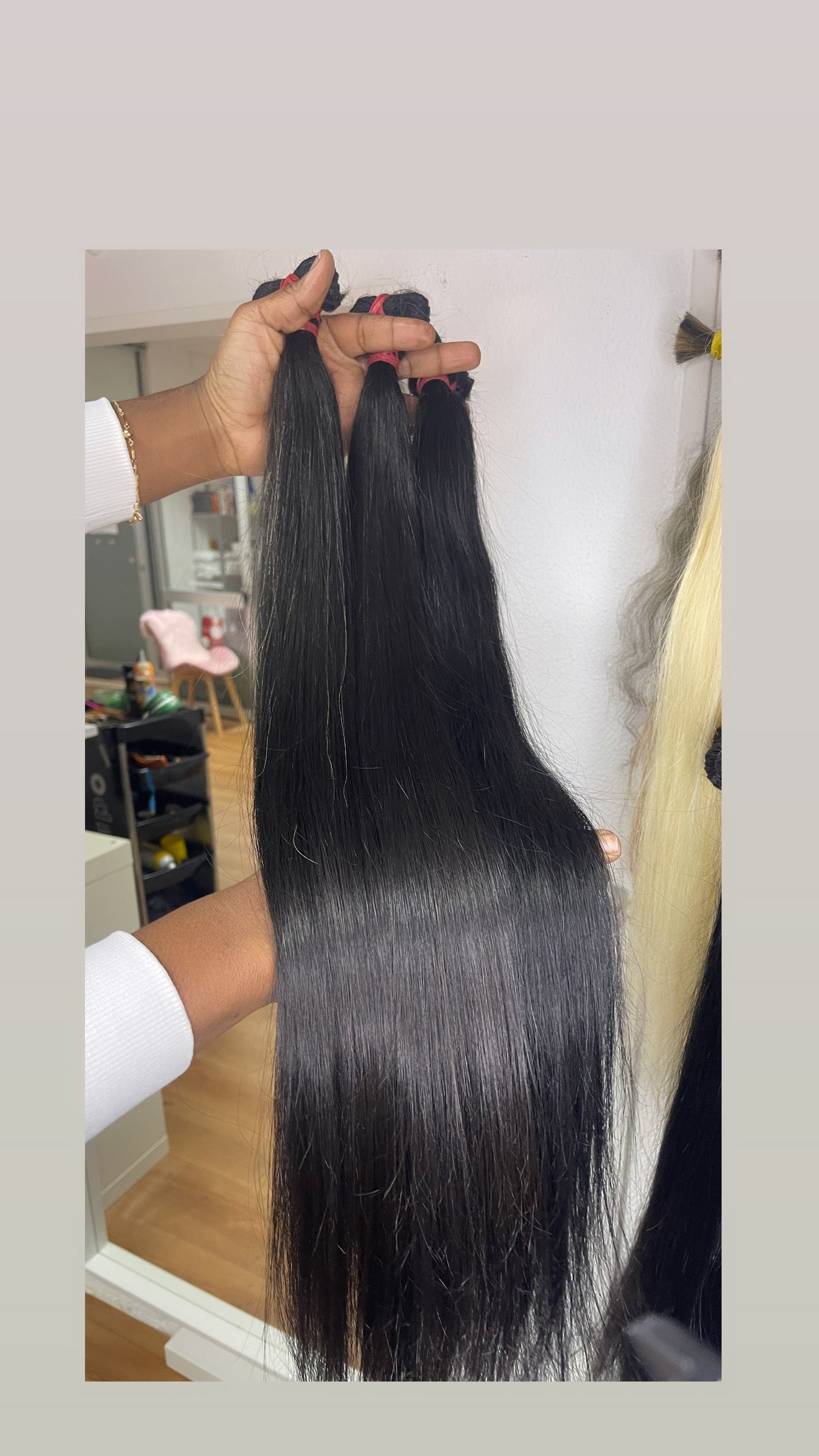 Extensões de cabelo humano
