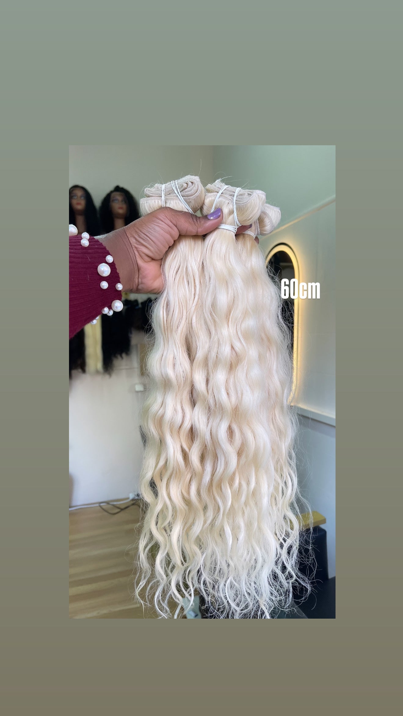 Extensões de cabelo humano loiro