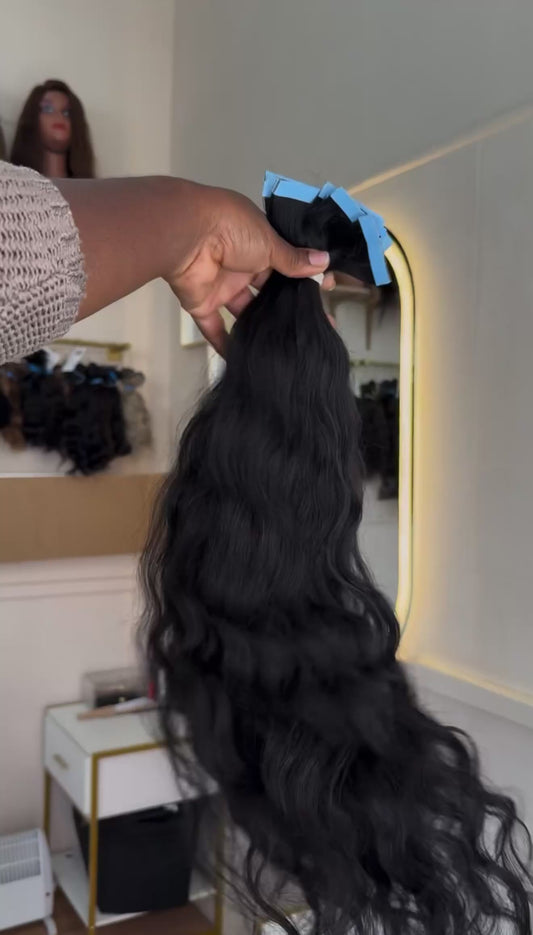 Extensões de cabelo humano (fita adesiva)