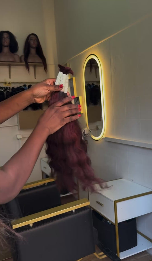Extensões de cabelo humano (Ruivo)